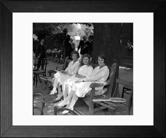 Framed Print : Tennis Party at Susser Lodge - July 1924 Miss Evelyn Colyer