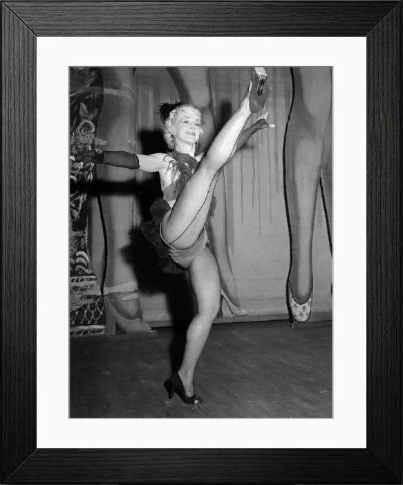 Framed Print : Wanda Alpar - dancer in show called Naughty but Nice October 1957 Framed Print : Wanda Alpar - dancer in show called Naughty but Nice October 1957