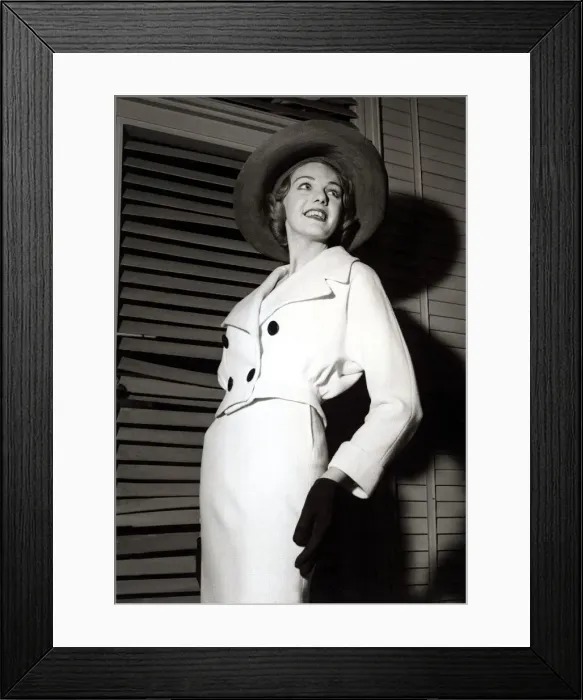 Framed Print : Hartnell Fashion January 1958 Norman Hartnell - top designer shows off his new