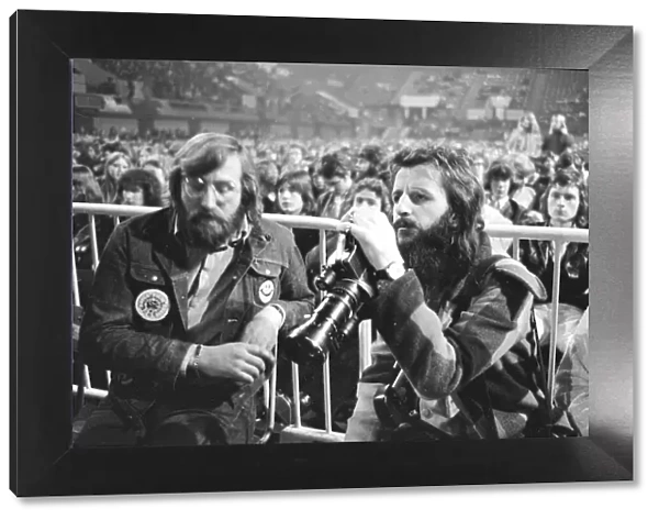 Beatles member Ringo Starr with his camera at a T-Rex concert at Empire Pool in Wembley