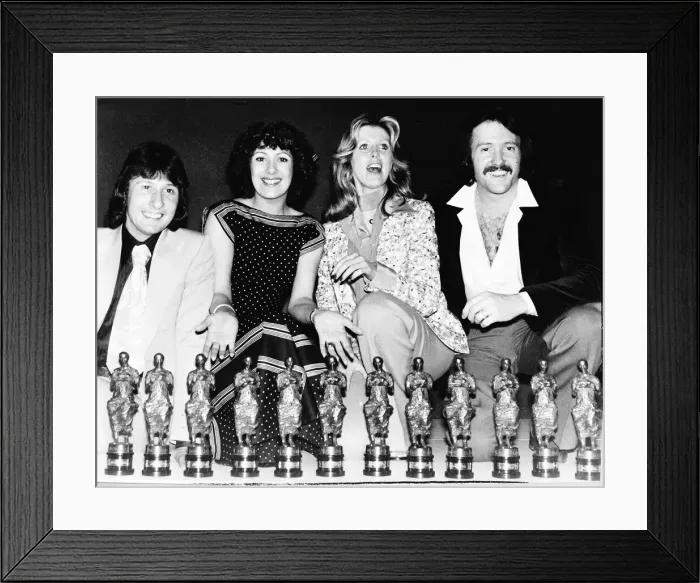 Framed Print : Brotherhood of man pop group with awards