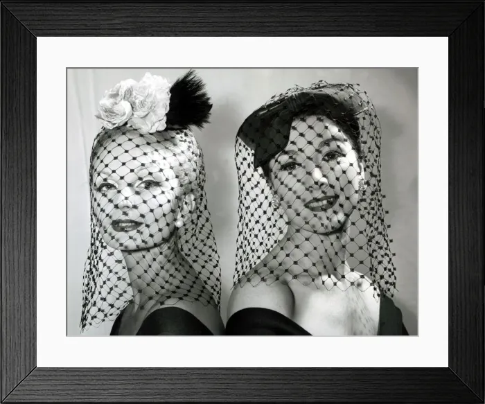 Framed Print : Fashion 1950s - October 1959 The theme Cagey Lady Framed Print : Fashion 1950s - October 1959 The theme Cagey Lady