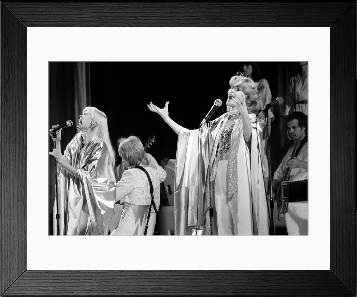 Framed Print : Abba Swedish Pop band November 1979 On stage at Wembley Arena Framed Print : Abba Swedish Pop band November 1979 On stage at Wembley Arena
