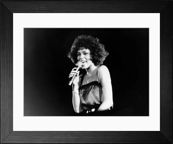 Framed Print : Whitney Houston at her first British date April 1988 Framed Print : Whitney Houston at her first British date April 1988