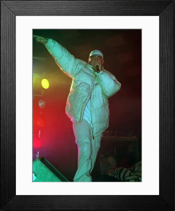 Framed Print : Eminem on stage at Glasgow Barrowlands November 1999 Framed Print : Eminem on stage at Glasgow Barrowlands November 1999