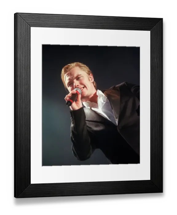 Framed Print : Ronan Keating singing during concert in Glasgow December 1999 Framed Print : Ronan Keating singing during concert in Glasgow December 1999