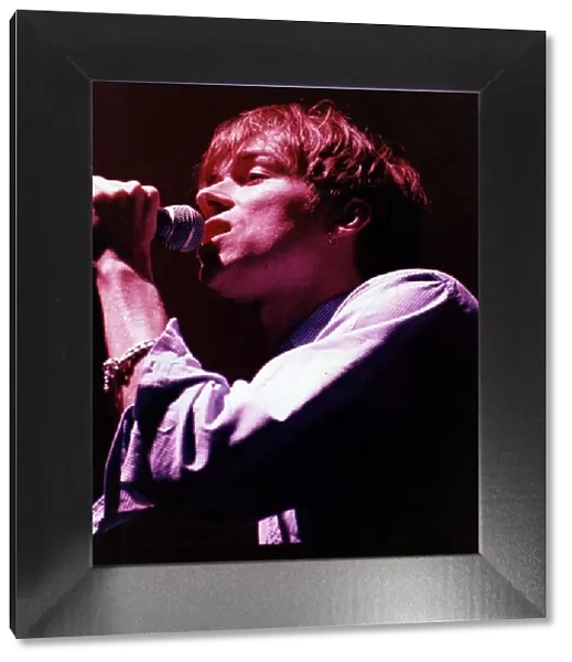 Damon Albarn lead singer of band Blur performing at the S. E. C. C. 28th November 1995