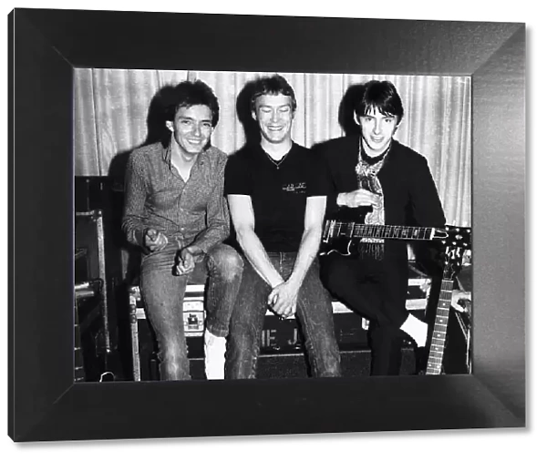 Pop group The Jam pictured at a London Recording Studio have six singles in The