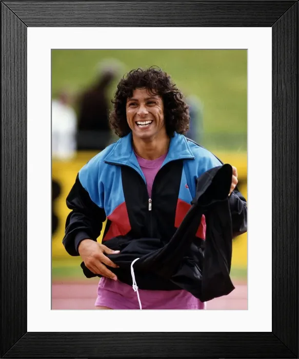 Framed Print : Fatima Whitbread athlete Javelin circa 1988 Framed Print : Fatima Whitbread athlete Javelin circa 1988