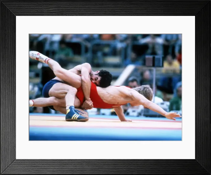 Framed Print : Krysta v Serikov - Wrestling - 1980, at the Olympic Games Moscow Framed Print : Krysta v Serikov - Wrestling - 1980, at the Olympic Games Moscow