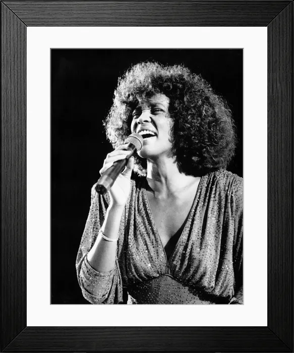 Framed Print : Whitney Houston performing at a concert October 1987 Framed Print : Whitney Houston performing at a concert October 1987