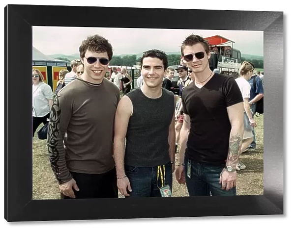Stereophonics pictured at T in the Park smiling June 1999