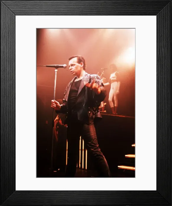 Framed Print : Gary Numan live on stage in concert circa 1985 Framed Print : Gary Numan live on stage in concert circa 1985