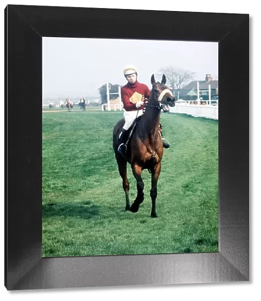 Racehorse Red Rum and jockey Brian Fletcher at the 1974 Grand National at Aintree