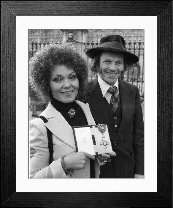 Framed Print : Johnny Dankworth jazz musician with his CBE and wife Cleo Laine 1974 Framed Print : Johnny Dankworth jazz musician with his CBE and wife Cleo Laine 1974