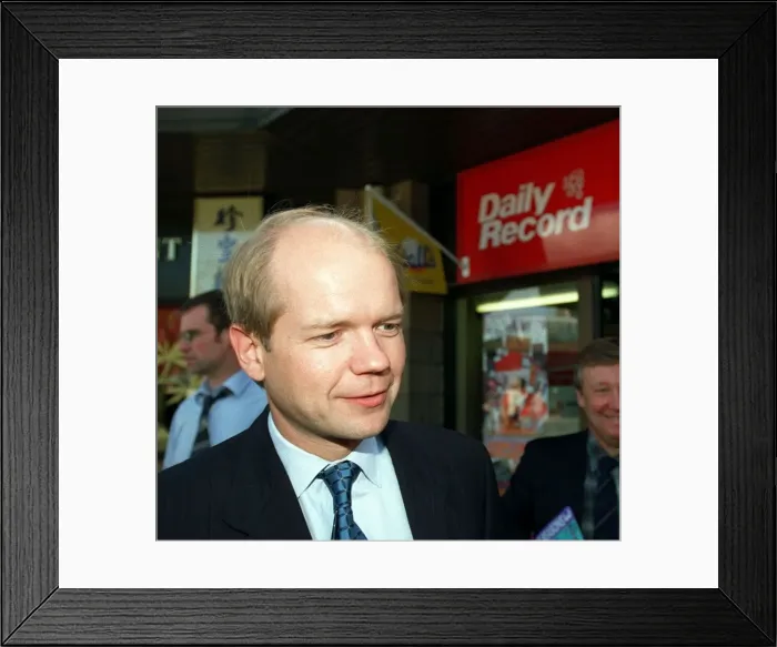 Framed Print : Tory Leader William Hague September 1997 On Visit To Linlithgow