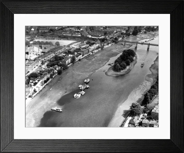 Framed Print : An effect of the drought in Briatin is seen in the low water level