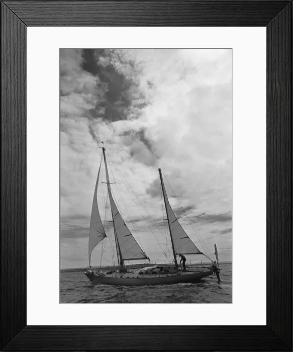 Framed Print : Francis Chichester on board his yacht Gypsy Moth IV, Wednesday 8th June 1966 Framed Print : Francis Chichester on board his yacht Gypsy Moth IV, Wednesday 8th June 1966
