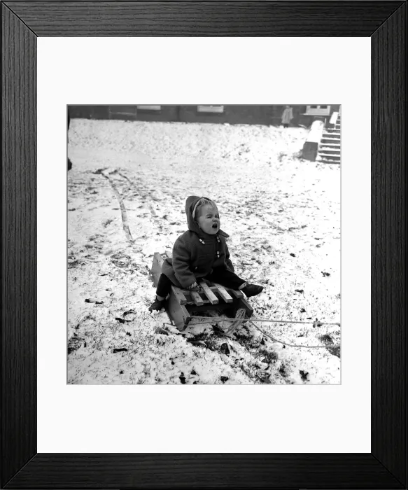 Framed Print : Weather - Snow - Cold - Children Helen Brown, 2 years old Framed Print : Weather - Snow - Cold - Children Helen Brown, 2 years old