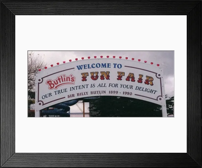 Framed Print : Butlins Holiday Camp Sign DBase Framed Print : Butlins Holiday Camp Sign DBase