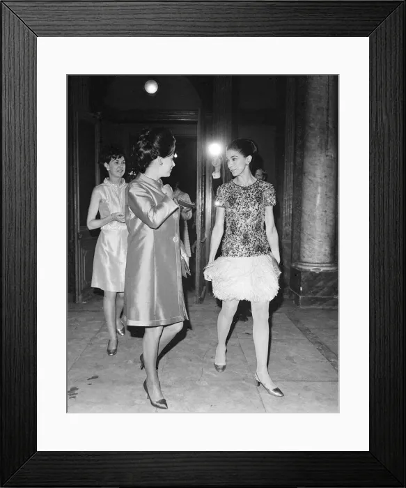 Framed Print : Princess Margaret with ballet dancer Margot Fonteyn March 1968 Framed Print : Princess Margaret with ballet dancer Margot Fonteyn March 1968