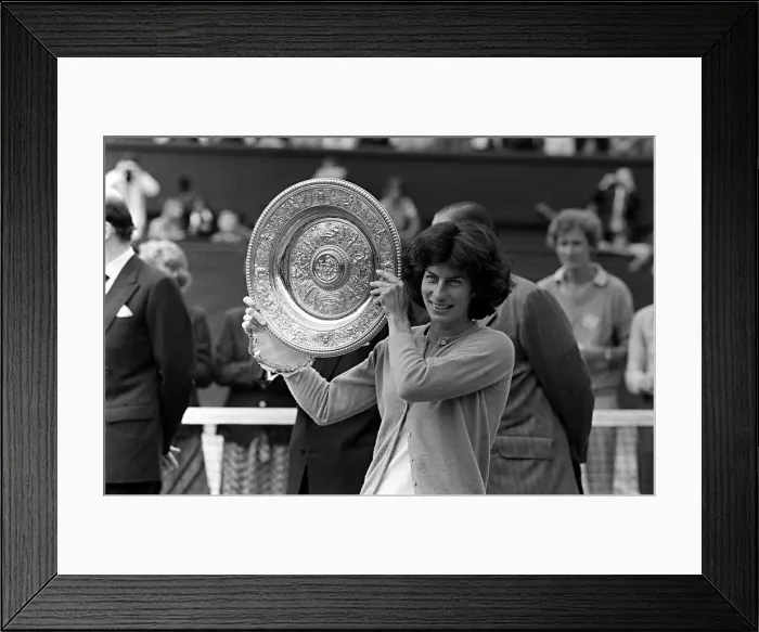 Framed Print : Virginia Wade wins the ladies singles final 1977