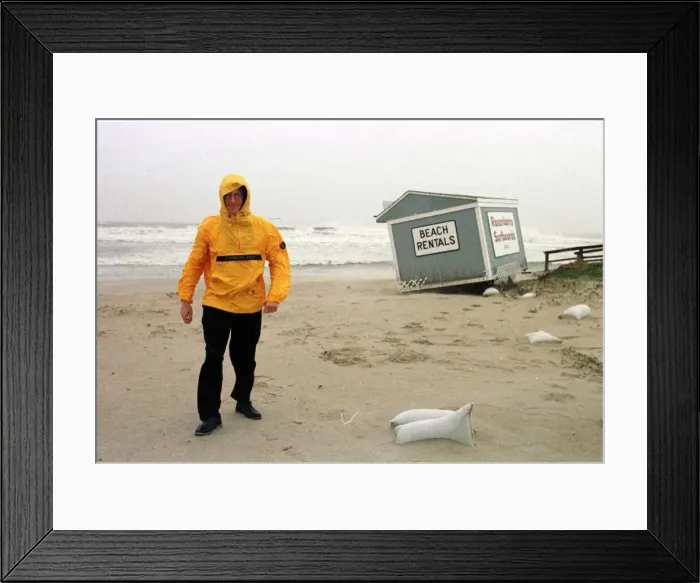 Framed Print : Weather Hurricane Floyd USA September 1999 Andy Lines on the Florida coast at Coco