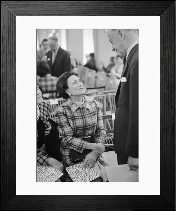 Framed Print : Duchess Of Windsor January 1967 Pictured at Fashion Show in Paris France with Framed Print : Duchess Of Windsor January 1967 Pictured at Fashion Show in Paris France with