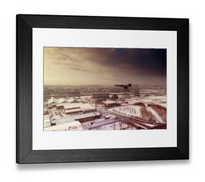 Framed Print : Glasgow weather snow winter December 1999 Finnieston Crane snow weather winter Framed Print : Glasgow weather snow winter December 1999 Finnieston Crane snow weather winter