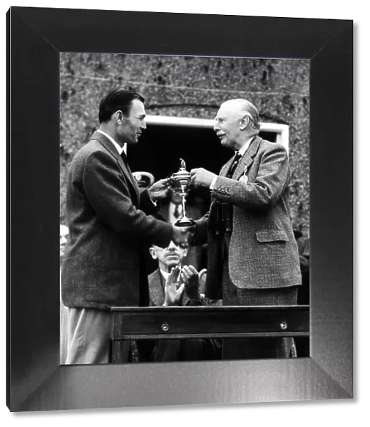 Ben Hogan Sept 1949 Ryder cup Golf Ganton cup presented by Lord Wardington