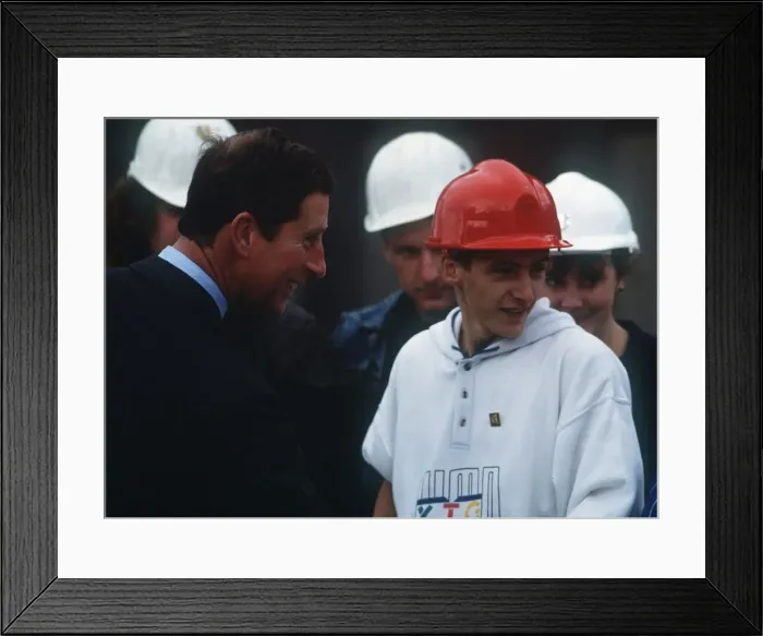 Framed Print : Prince Charles on walkabout Scotland November 1989 meeting people Framed Print : Prince Charles on walkabout Scotland November 1989 meeting people