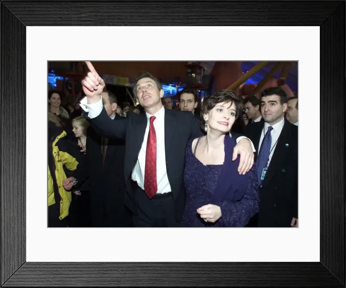 Framed Print : Prime Minister Tony Blair and wife Cherie Blair arrive at the Millennium Dome New Framed Print : Prime Minister Tony Blair and wife Cherie Blair arrive at the Millennium Dome New