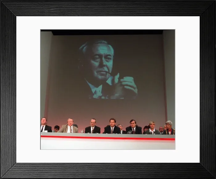 Framed Print : Tony Blair with John Prescott on the platform at the Labour Party Conference in Brighton Framed Print : Tony Blair with John Prescott on the platform at the Labour Party Conference in Brighton