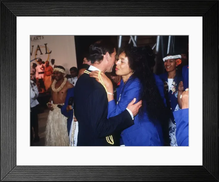 Framed Print : Prince Charles at Edinburgh Arts Festival Scotland dancing with Mereana Tarula from Framed Print : Prince Charles at Edinburgh Arts Festival Scotland dancing with Mereana Tarula from