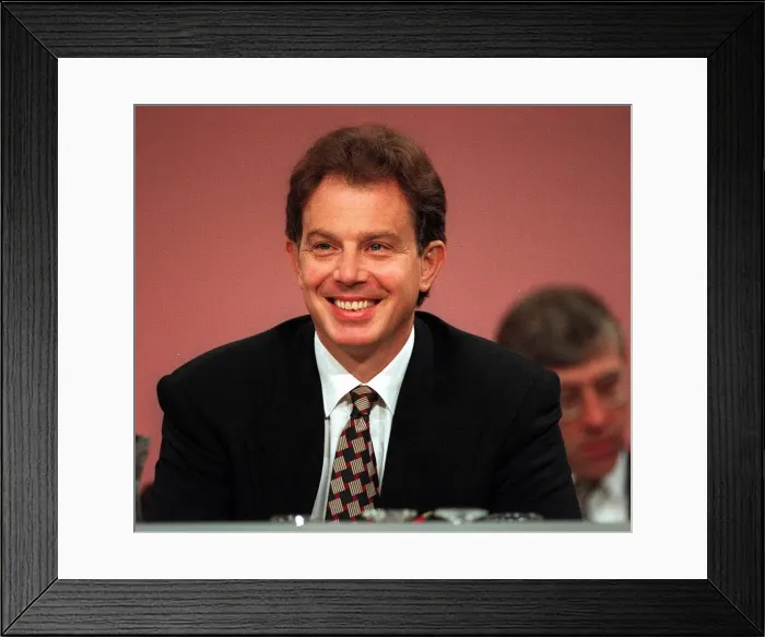 Framed Print : Tony Blair Labour Party leader on platform at the Labour Party Conference in Brighton Framed Print : Tony Blair Labour Party leader on platform at the Labour Party Conference in Brighton