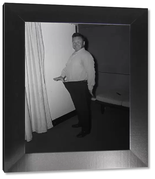 The 'Goon Show'funnyman Harry Secombe pictured in his dressing room t the BBC