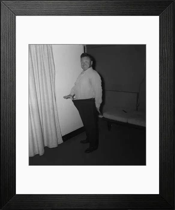 Framed Print : The Goon Show'funnyman Harry Secombe pictured in his dressing room t the BBC Framed Print : The Goon Show'funnyman Harry Secombe pictured in his dressing room t the BBC