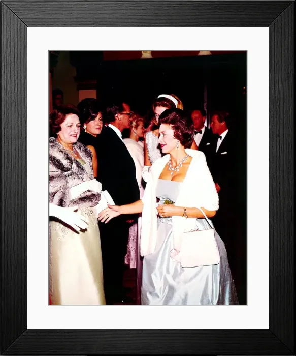 Framed Print : Princess Margaret Oct 1963 at a gala Preview at Drtand of Framed Print : Princess Margaret Oct 1963 at a gala Preview at Drtand of