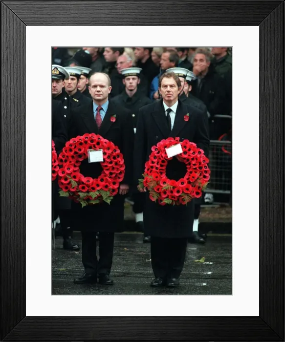 Framed Print : Prime Minister Tony Blair and William Hague Conservative MP Leader of the oposition