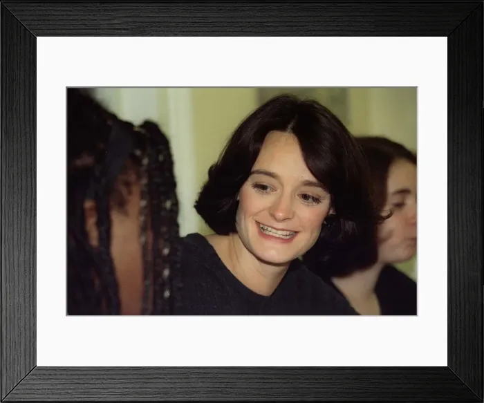 Framed Print : Cherie Blair wife of the Labour Leader Tony Blair visits the Depaul centre for Framed Print : Cherie Blair wife of the Labour Leader Tony Blair visits the Depaul centre for