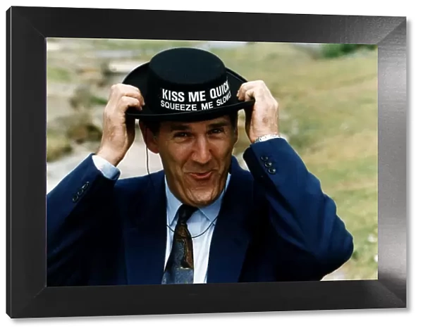 Russ Abbot with a Kiss Me Quick Hat on is at Blackpool for the summer season DBase