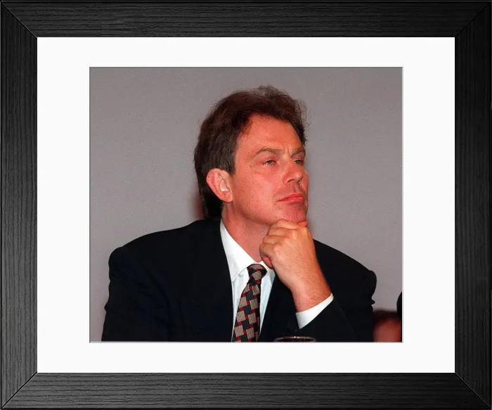 Framed Print : Tony Blair Labour leader on the platform at the Labour Party Conference 1995 in Brighton Framed Print : Tony Blair Labour leader on the platform at the Labour Party Conference 1995 in Brighton