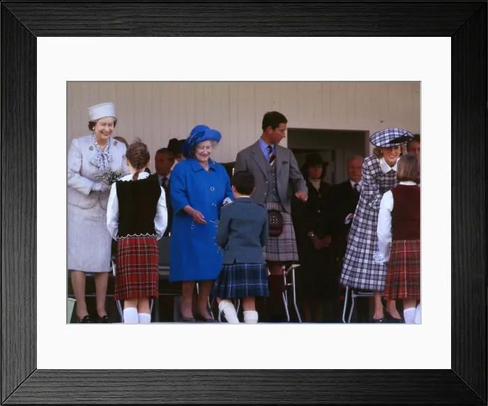 Framed Print : The Royal Family on the podium at the annual Braemar Highland Games near Balmoral Framed Print : The Royal Family on the podium at the annual Braemar Highland Games near Balmoral