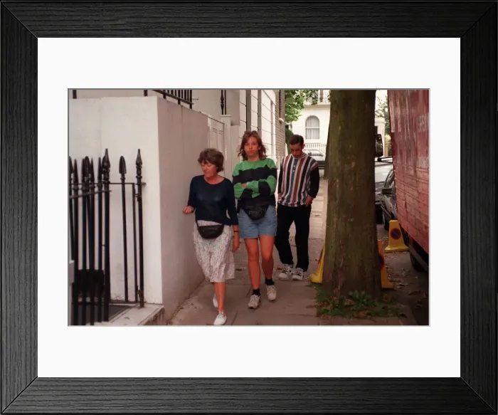 Framed Print : Rosalind Mark July 1997 Nanny to Children of Tony Blair PM Pictured with mother