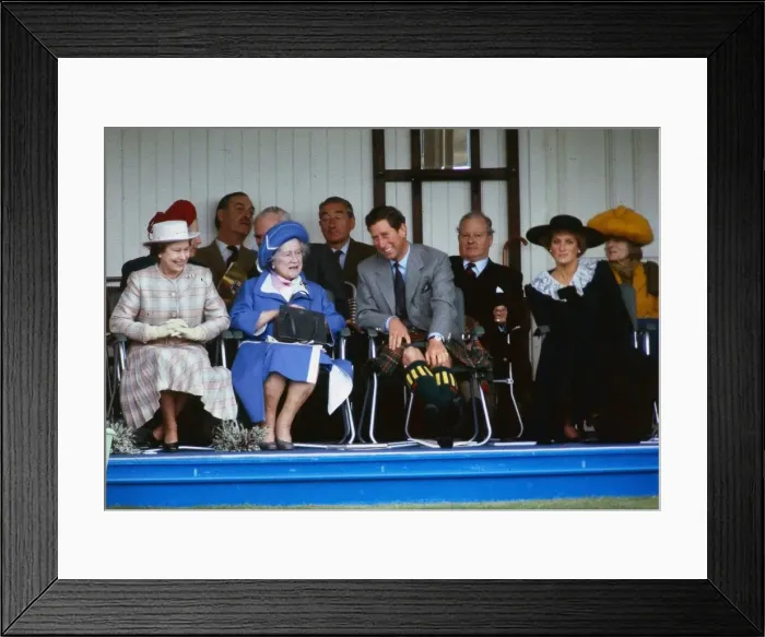 Framed Print : The Royal Family on the podium at the annual Braemar Highland Games near Balmoral