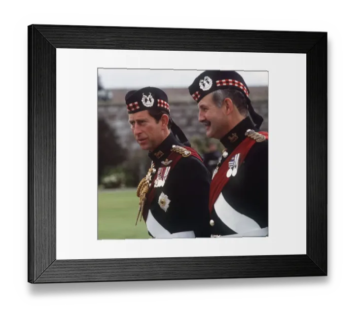 Framed Print : Prince Charles in full Scottish military outfit July 1988 Framed Print : Prince Charles in full Scottish military outfit July 1988