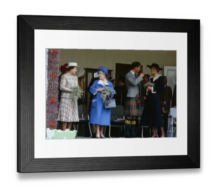 Framed Print : The Royal Family on the podium at the annual Braemar Highland Games near Balmoral