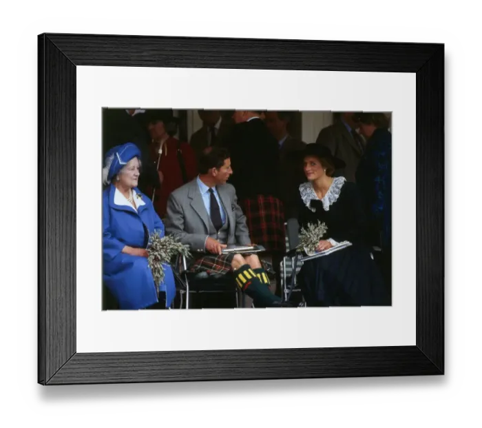 Framed Print : The Royal Family on the podium at the annual Braemar Highland Games near Balmoral