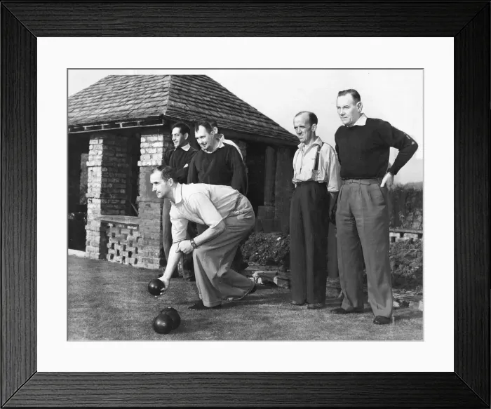 Framed Print : Miners activites at Hartford Hall - playing bowls