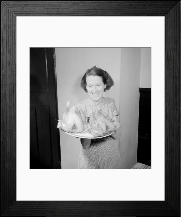Framed Print : Mother brings in Sunday Roast lunch Circa 1957 Framed Print : Mother brings in Sunday Roast lunch Circa 1957